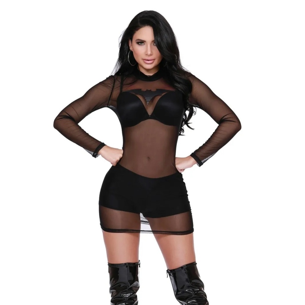 Dreamgirl Batgirl Mesh Dress S/M